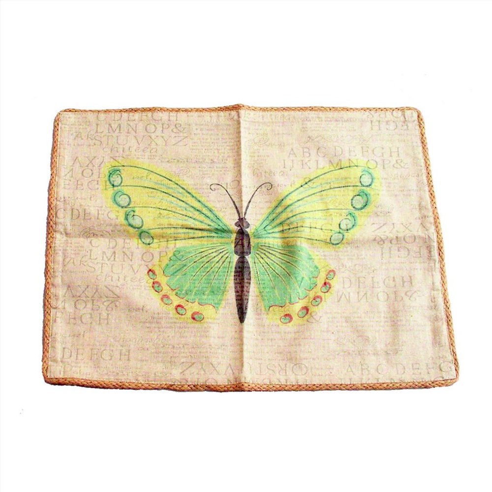 NWT Natural Color Butterfly Place Mats Placemats Set of 4 - Picture 2 of 3